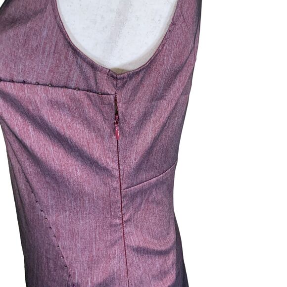 Max Studio by Leon Max Sleeveless Burgundy Sheath Dress V-Neck Size 4 - Picture 4 of 8